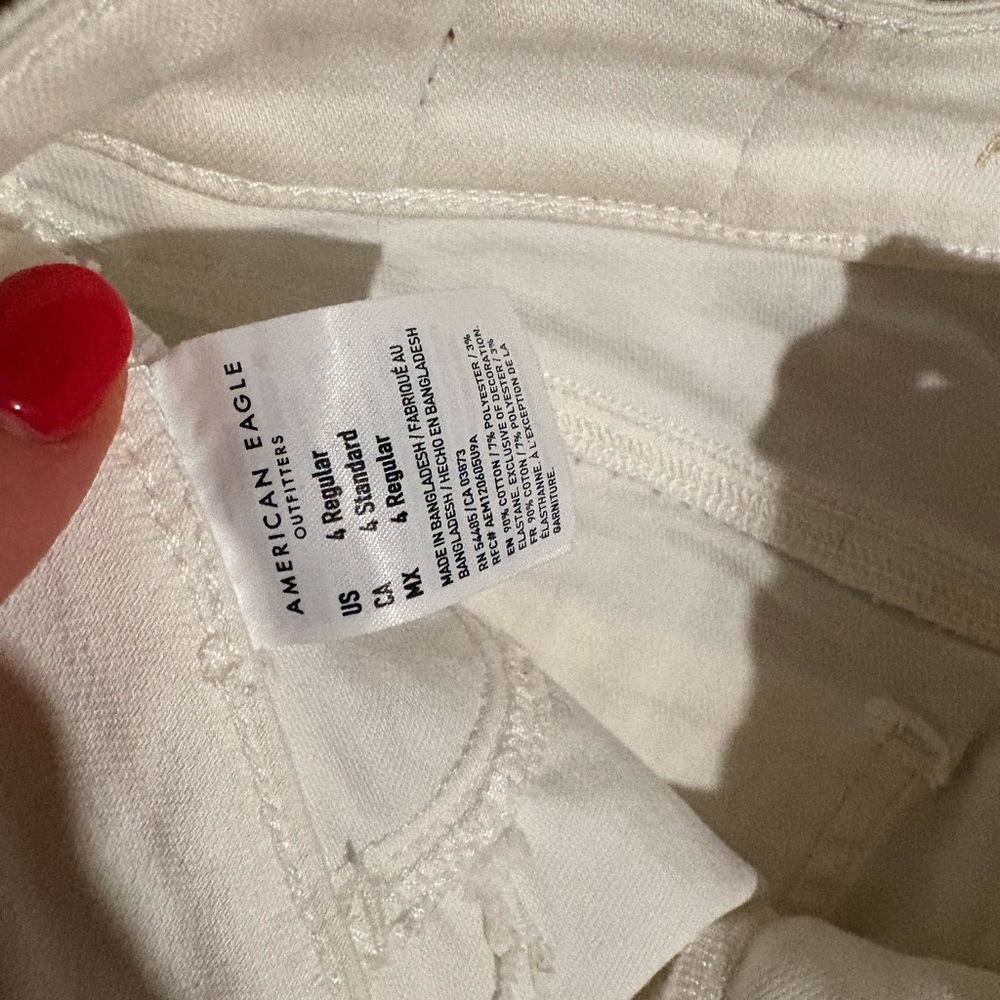 American Eagle Outfitters White Skinny Pants - Picture 3 of 3